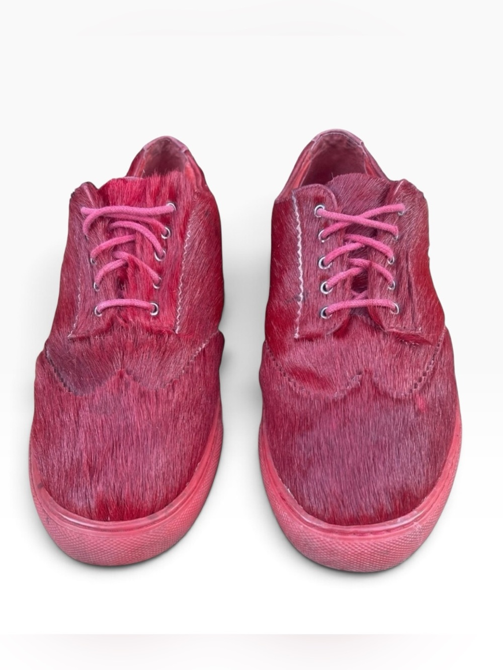 🔥 Mosson Bricke Red Horsehair Skate Shoes 🐎 Wingtip Style | Size 10 | Urban Fit